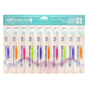 HSP 더블클린 이중미세모 칫솔세트(10개)