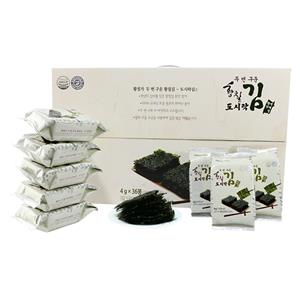 [황칠가]천년의 신비 황칠김(도시락김 4g*36봉/3봉X12번들)