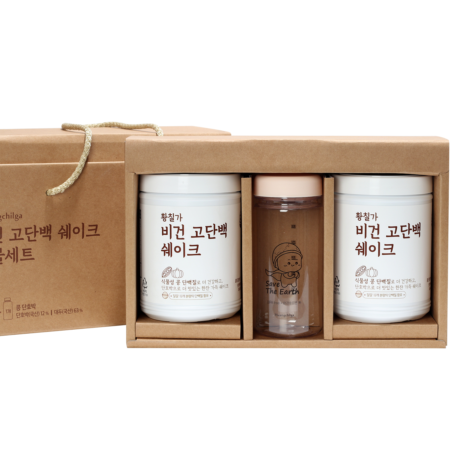 [선물세트] 황칠가 비건 고단백 쉐이크 (300g*2+쉐이크병)